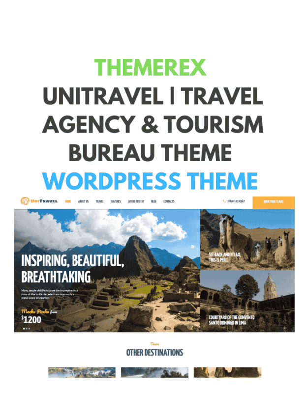 UniTravel | Travel Agency and Tourism Bureau WordPress Theme