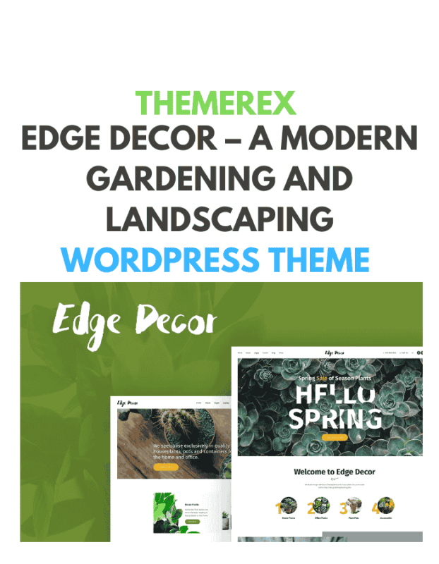 Edge Decor – A Modern Gardening and Landscaping WordPress Theme