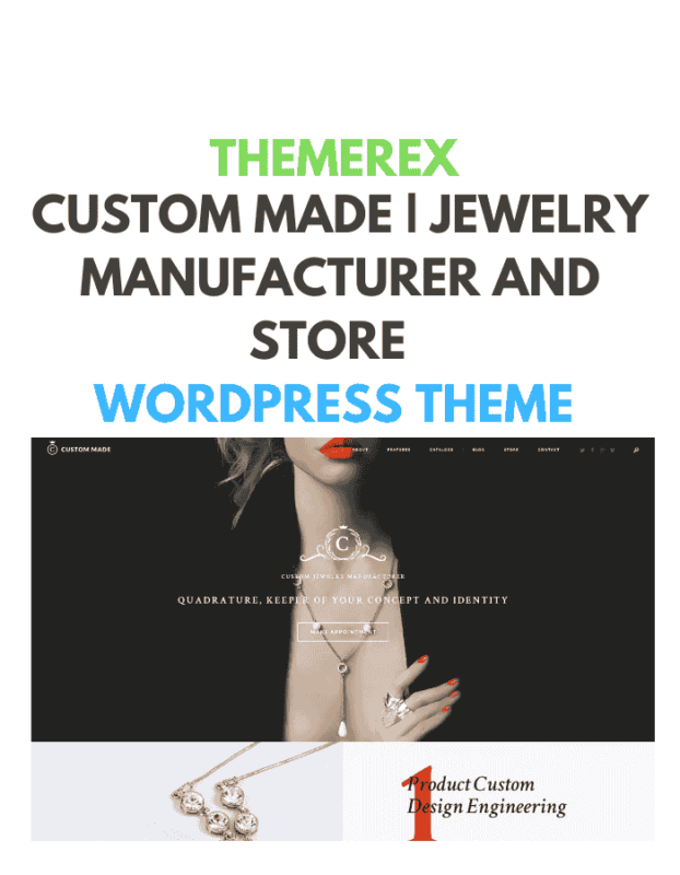 Custom Made | Jewelry Manufacturer and Store WordPress Theme