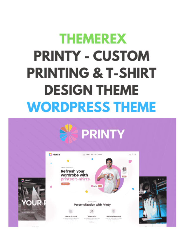 Printy – Custom Printing & T-Shirt Design Theme