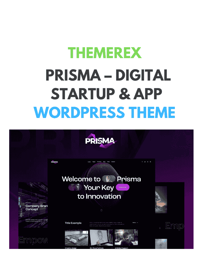 Prisma – Digital Startup & App WordPress Theme + AI Prisma – Digital Startup & App WordPress Theme + AI