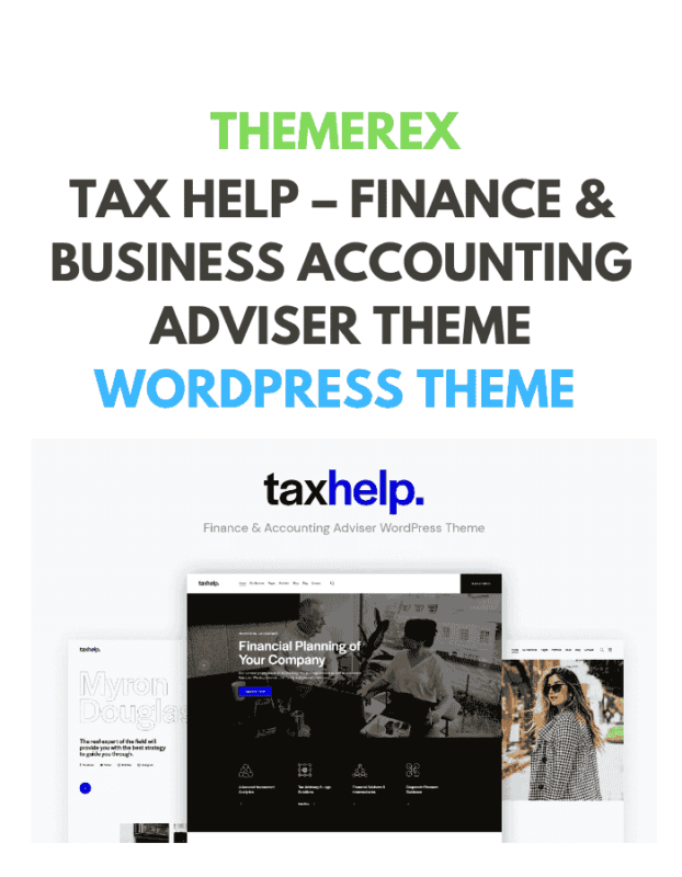 Tax Help – Finance & Business Accounting Adviser Theme