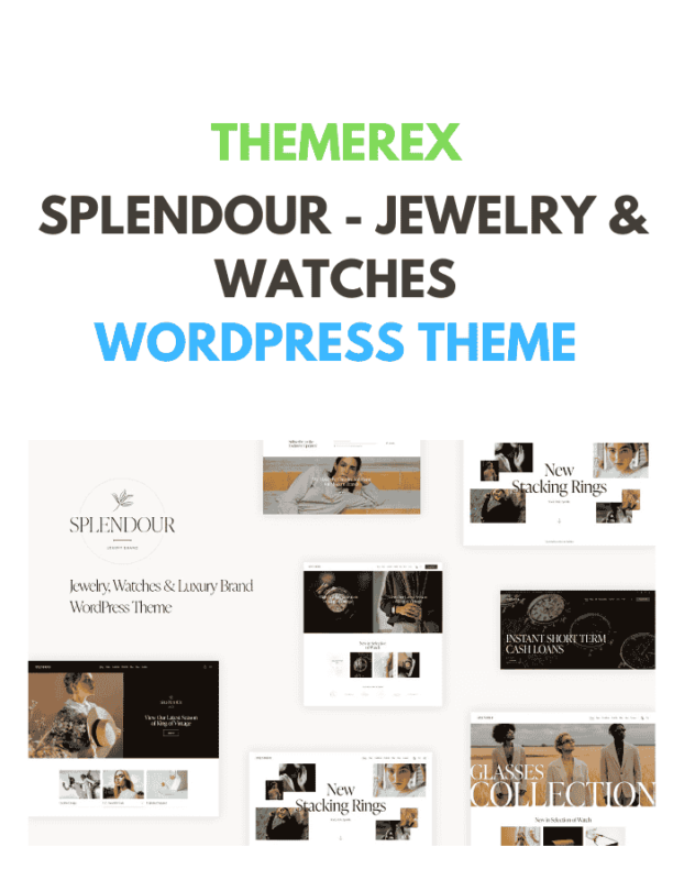 Splendour - Jewelry & Watches WordPress Theme