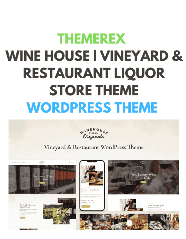 Wine House | Vineyard & Restaurant Liquor Store Theme