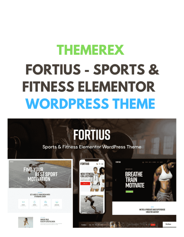 Fortius - Sports & Fitness Elementor WordPress Theme