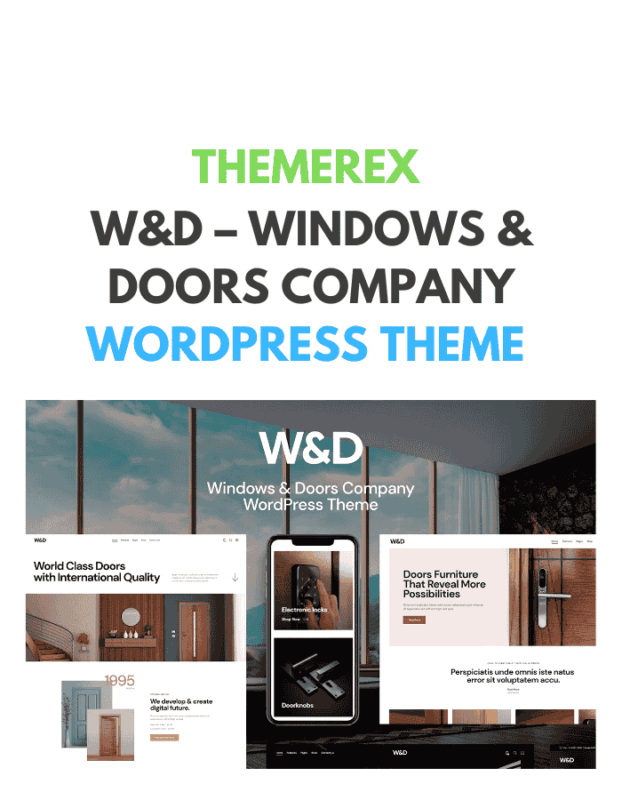 W&D – Windows & Doors Company WordPress Theme