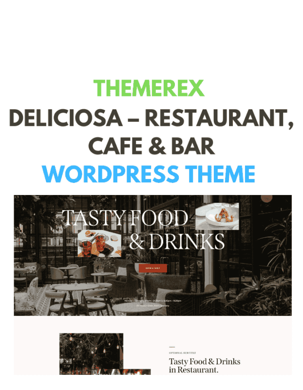 Deliciosa – Restaurant, Cafe & Bar WordPress Theme