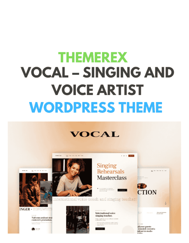 Vocal – Singing and Voice Artist WordPress Theme