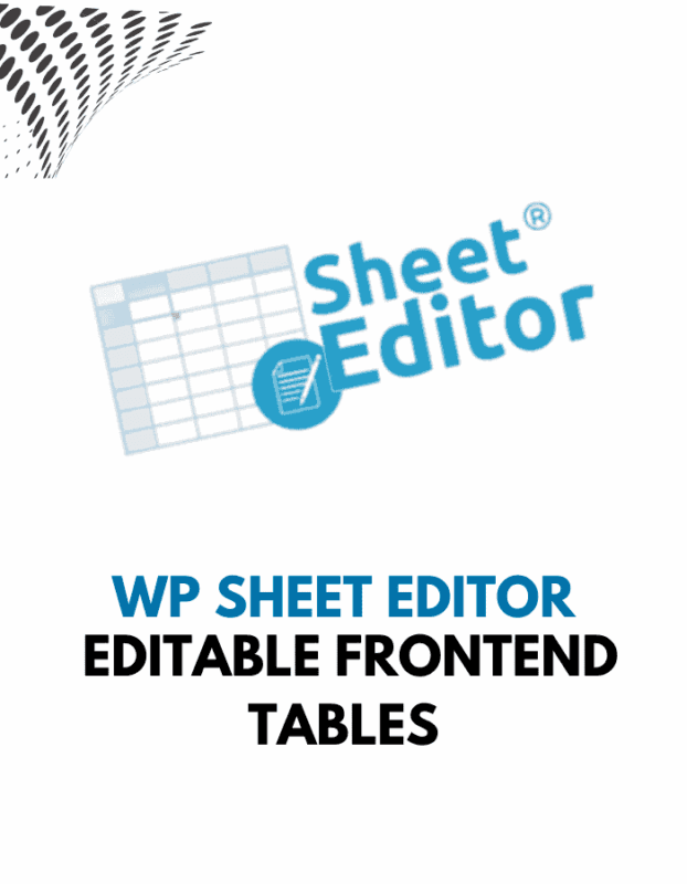 WP Sheet Editor – Editable Frontend Tables