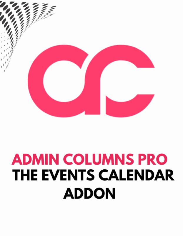 Admin Columns Pro – The Events Calendar Addon