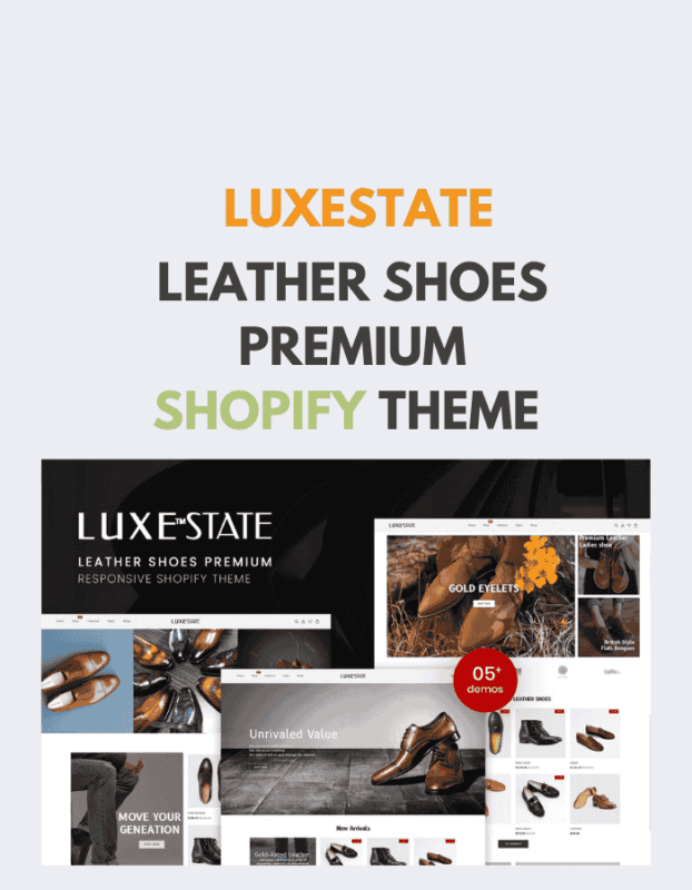 LuxeState - Leather Shoes Premium Shopify Theme