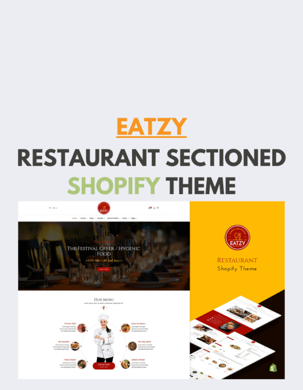 Eatzy Restaurant Sectioned Shopify Theme