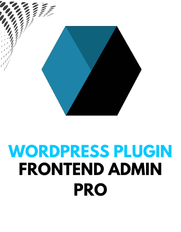 Frontend Admin Pro - Wordpress Plugins