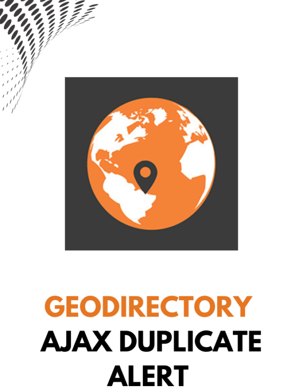 GeoDirectory Ajax Duplicate Alert