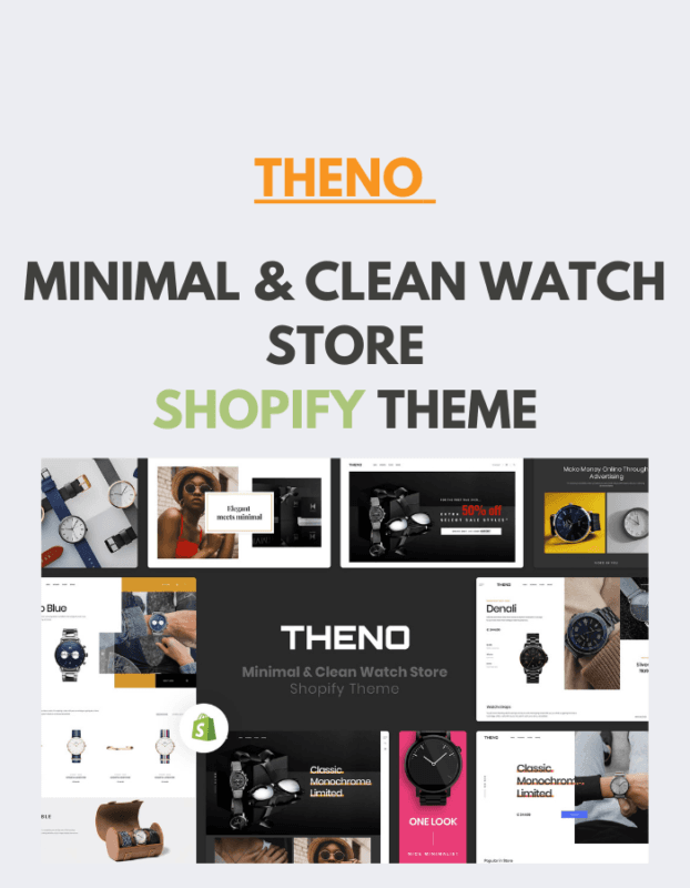 THENO Minimal & Clean Watch Store Shopify Theme