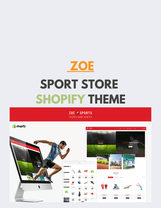 Zoe - Sport Store Shopify Theme