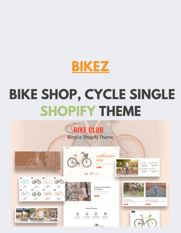 Bikez - Bike Shop, Cycle Single Shopify Theme