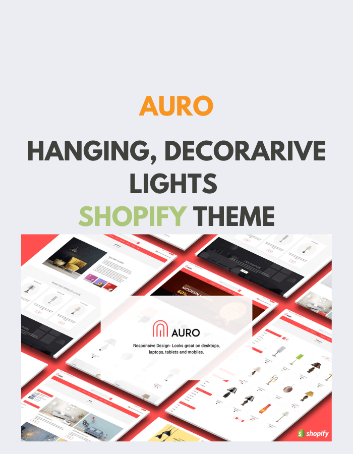 Auro | Hanging, Decorarive Lights Shopify Theme