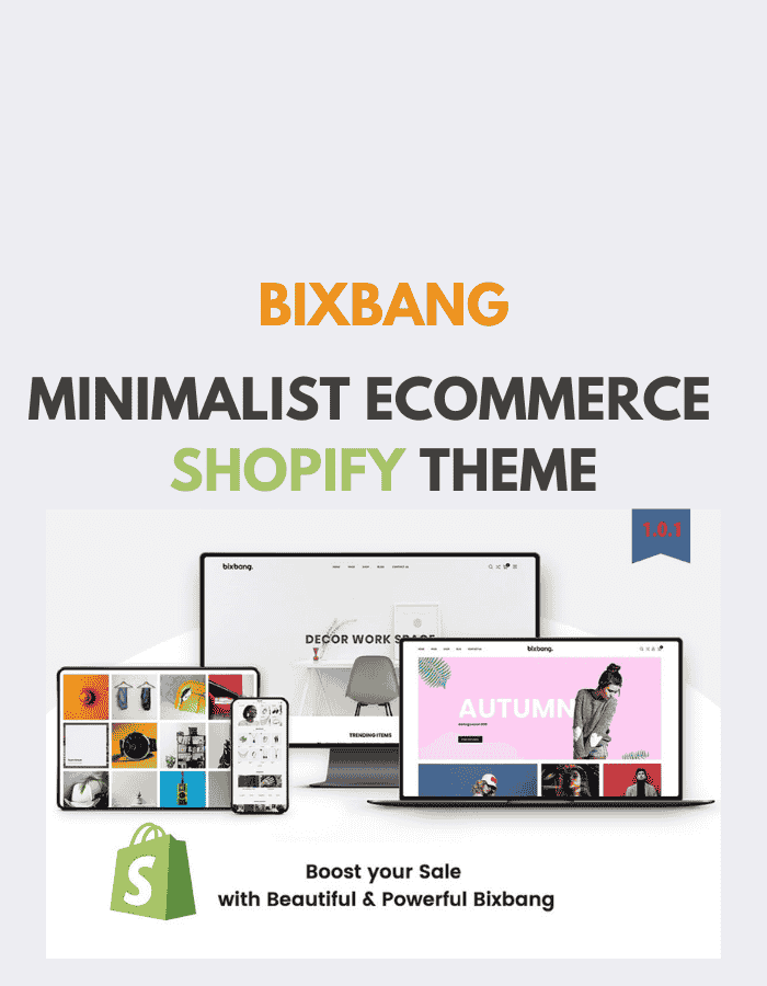 Bixbang | Minimalist eCommerce Shopify Template