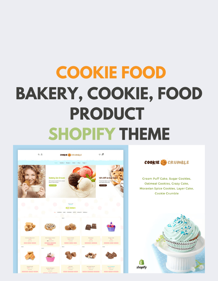 Cookie Food | Bakery, Cookie, Food Product Shopify