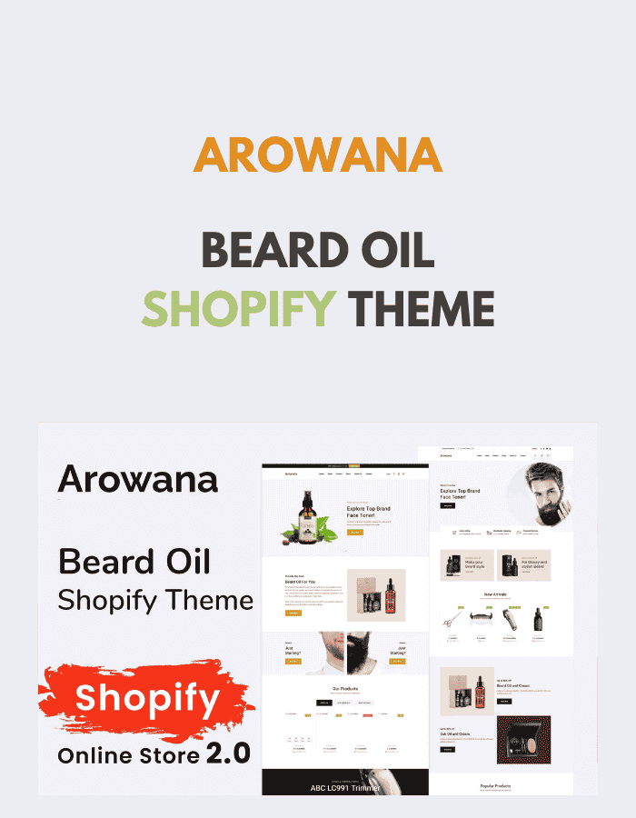 Arowana – Beard Oil Shopify Theme