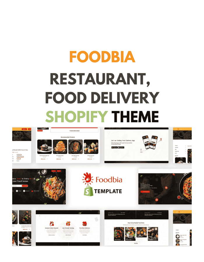 Foodbia - Restaurant, Food Delivery Shopify Theme