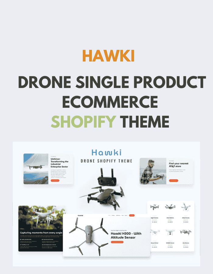 Hawki – Drone Single Product eCommerce Shopify