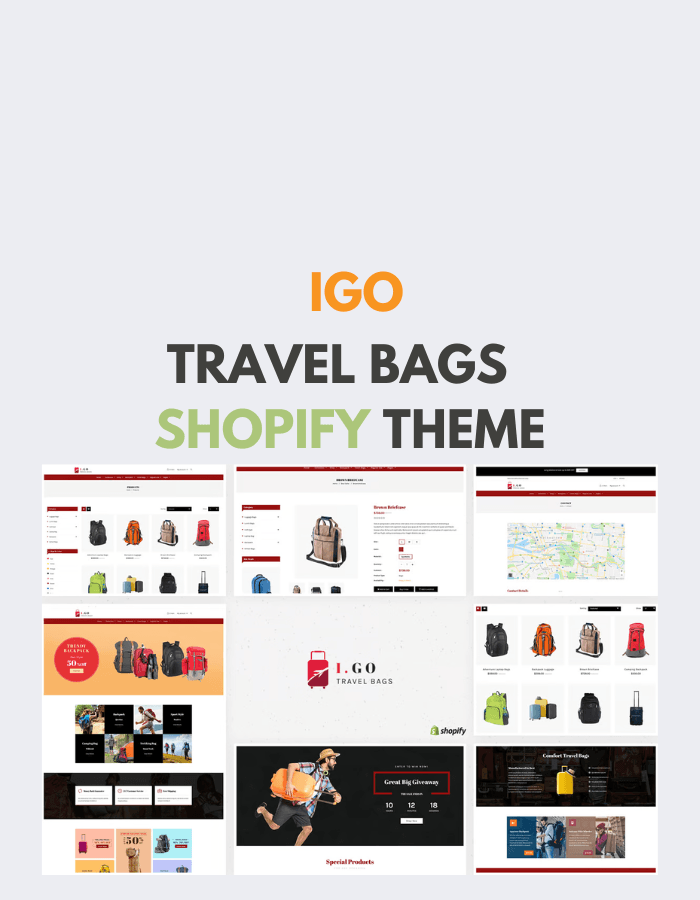 Igo | Travel Bags Shopify Theme