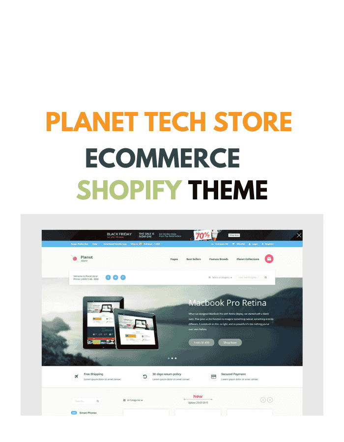 Planet Tech Store - Ecommerce Shopify Theme
