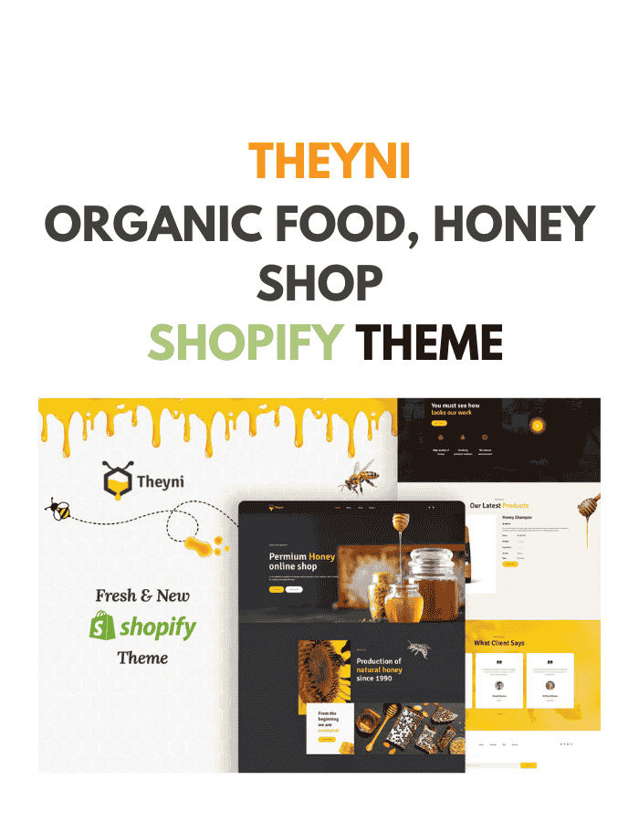 Theyni - Organic Food, Honey Shop Shopify Theme