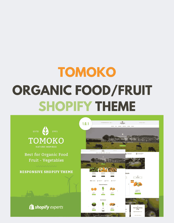 Tomoko - Organic Food/Fruit Shopify Theme