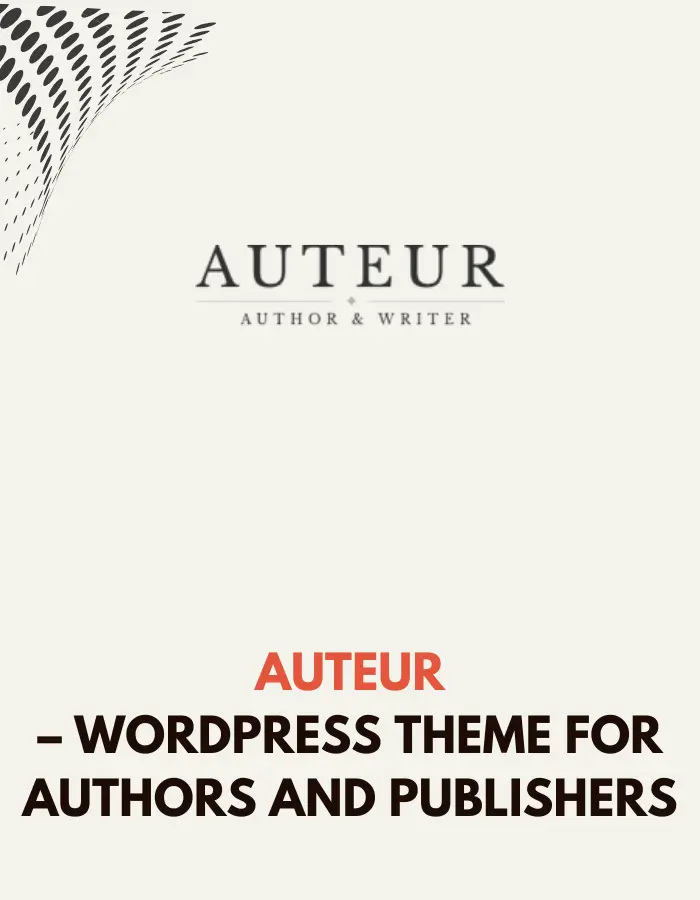 Auteur – WordPress Theme for Authors and Publishers